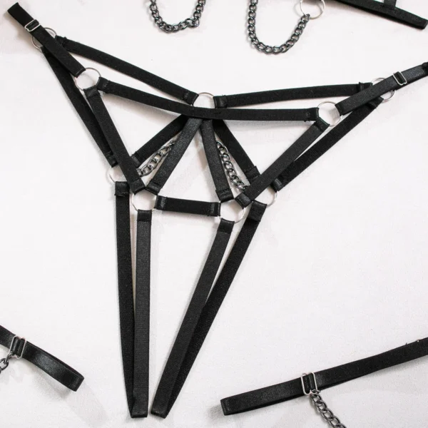 Ellolace Porn Erotic Lingerie With Chain Open Bra Sexy Underwear Uncensored Full Sexshop Night Appeal Sex Kit Sissy Costume - Image 3