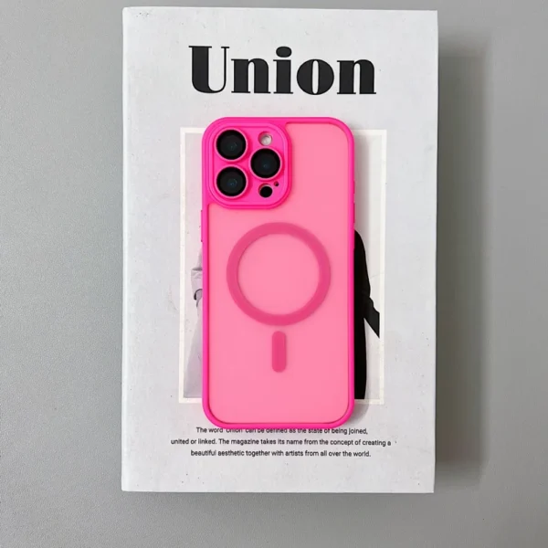 Magnetic Luxury Matte Translucent Armor Shockproof Case For iPhone 16 15 14 13 12 11 Pro Max For Magsafe Wireless Charge Cover - Image 5