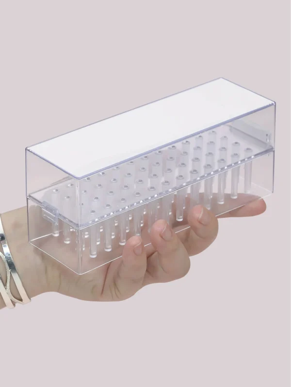 Transparent 48holes Nail Drill Bits Storage Box Empty Clear Box Nail Drill Display Stand Manicure Accessoy Tools - Image 6