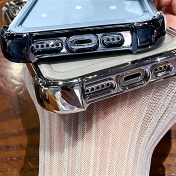 Luxury Electroplate Transparent Phone Case For iPhone 11 12 13 14 15 16 Pro Max Plus Clear Bumper Shockproof Protection Cover - Image 5
