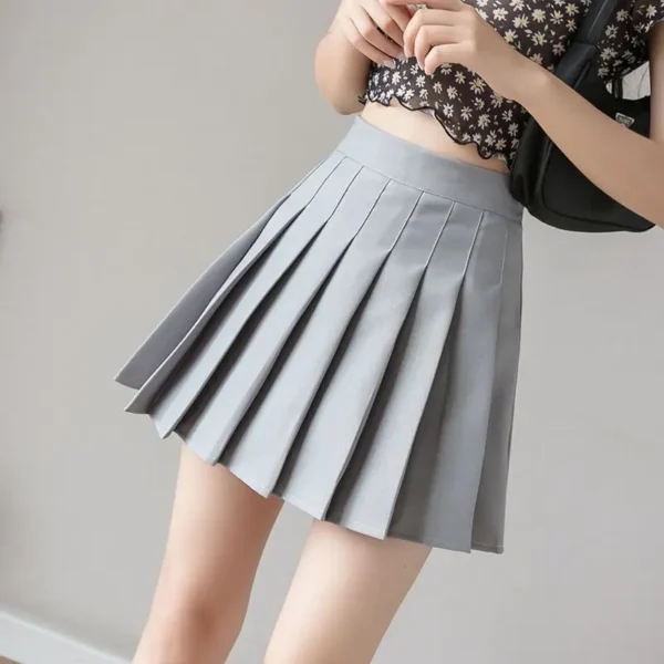 Mini Skirts Womens 2024 Summer Japanese School Pleated Skirts High Waist Kawaii Cute Pink Plaid Skirt Uniform Harajuku Jupe - Image 4