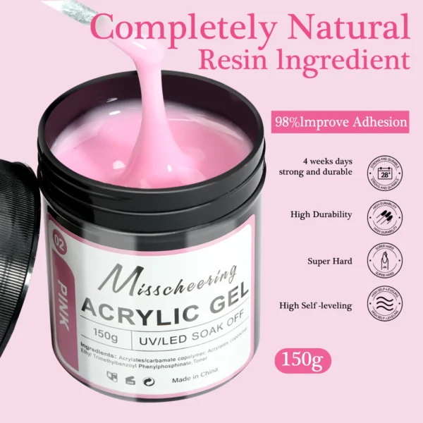 1Jar 100/150g Poly Nail Gel UV LED Cured Builder Nail Gel Acrylic Crystal Nail Extension Gel For Nails DIY At Home Salon - Image 6