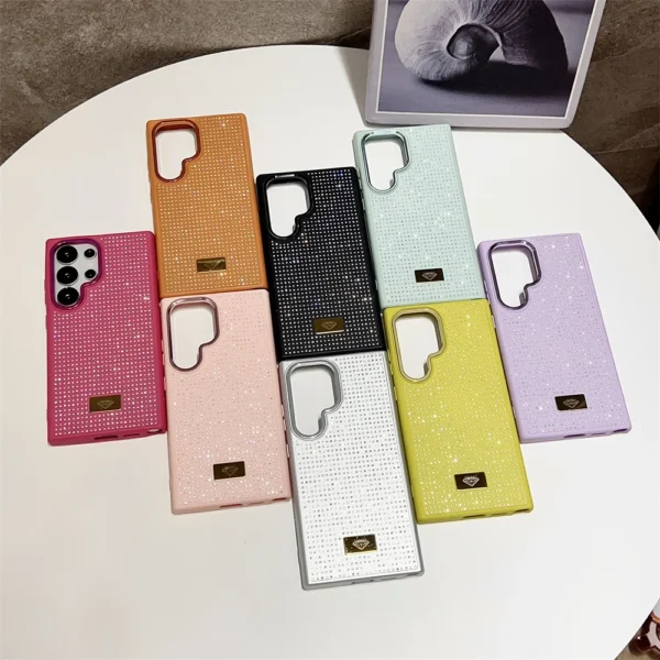 Luxury Girl Diamond Bling Glitter Phone Case for Samsung Galaxy S25 Ultra S24 S23 FE S22 S21 Plus A55 ZFLIP 6 High-grade Cover - Image 6