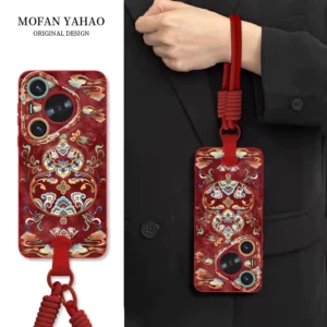[Crossbody wrist lanyard] The colorful gourd pattern is suitable for Huawei pura80 mobile phone case pura80pro new goddess p80ultra super hot p70pro temperament p60 all-inclusive p50 soft case