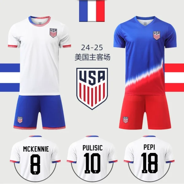 imgextra-i1-729960119-O1CN01MDg2ZC1CkY5II29xn_0-item_pic America's Cup United States Team Jersey Pulisic Olympic National Team Game Training Team Uniform Football Suit Men's - Image 1