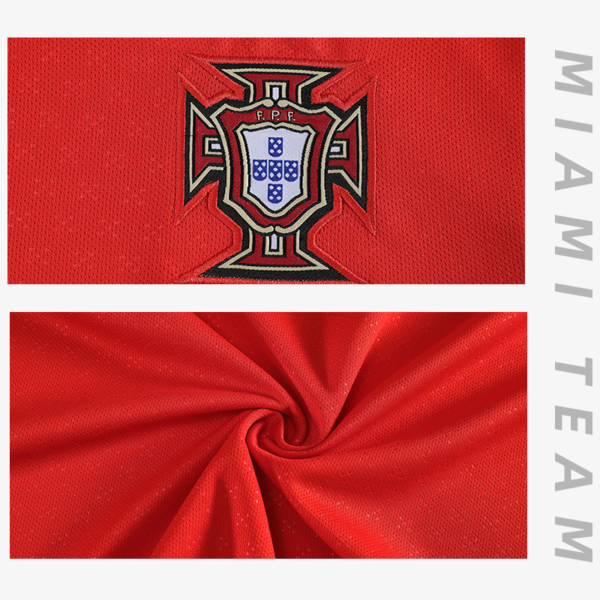UEFA Nations League Portugal jersey Ronaldo home and away children's football uniform suit adult men's custom training team uniform for women - Image 3