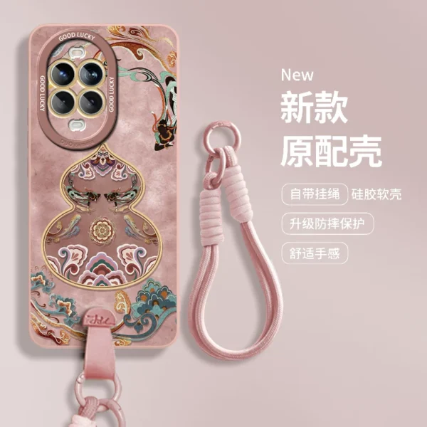 [Crossbody wrist lanyard] Dunhuang gourd is suitable for Huawei nova14pro mobile phone case new nova14 goddess nova13 energetic version temperament 12ultra niche 11 non-colliding style - Image 5