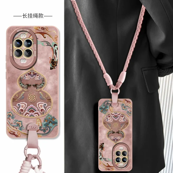 [Crossbody wrist lanyard] Dunhuang gourd is suitable for Huawei nova14pro mobile phone case new nova14 goddess nova13 energetic version temperament 12ultra niche 11 non-colliding style - Image 2