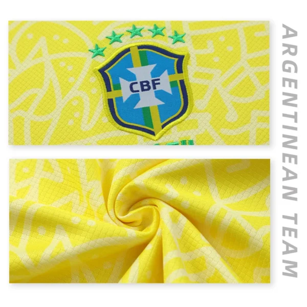 Brazil team jersey Neymar national team home and away America's Cup retro training uniform football uniform suit men's customization - Image 3