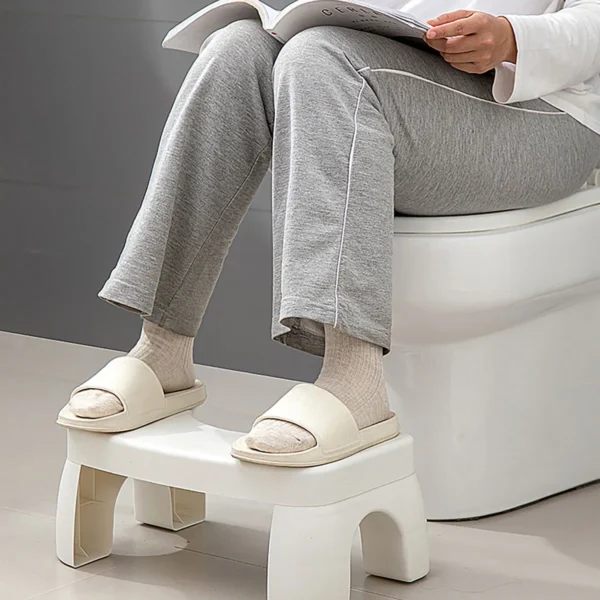 1pc Elderly chair step toilet foot walk wc stool Bathroom Toilet Wheel stool for toilets squat stool foldable chair，non-slip - Image 1