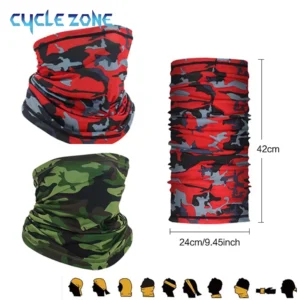 Cycling Face Mask Absorb Sweat Breathable Fishing Training Sport UV Face Scarf Neck Gaiter Summer Bicycle Face Bandana Head Band