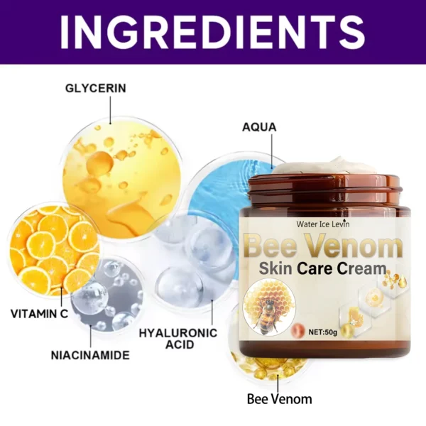 Bee Venom Wrinkle Remover Face Cream Firming Lifting Anti Aging Fade Fine Lines Moisturizing Whitening Repair Skin Care - Image 2