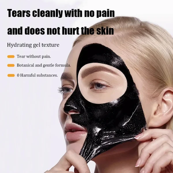 60g Bamboo Charcoal Fiber Mask Blackhead Removal Deep Mask Deep Cleansing Cleansing Exfoliating Mask Treatment Black Mask - Image 2