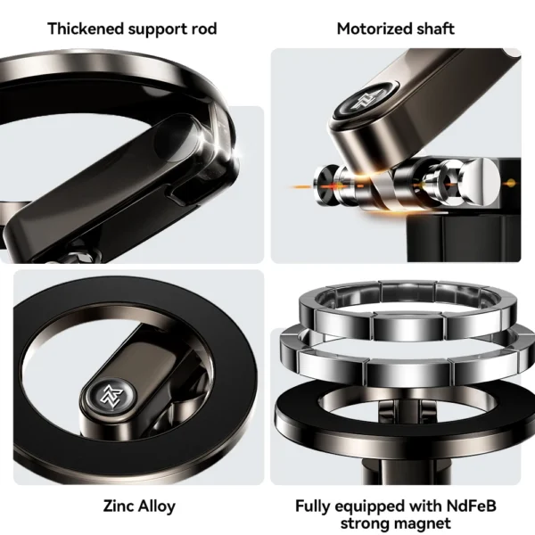 YZ For Tesla Model 3 Y Highland Juniper 2025 Stronger Magnetic adjustable Metal Car Phone support silicone base holder - Image 4