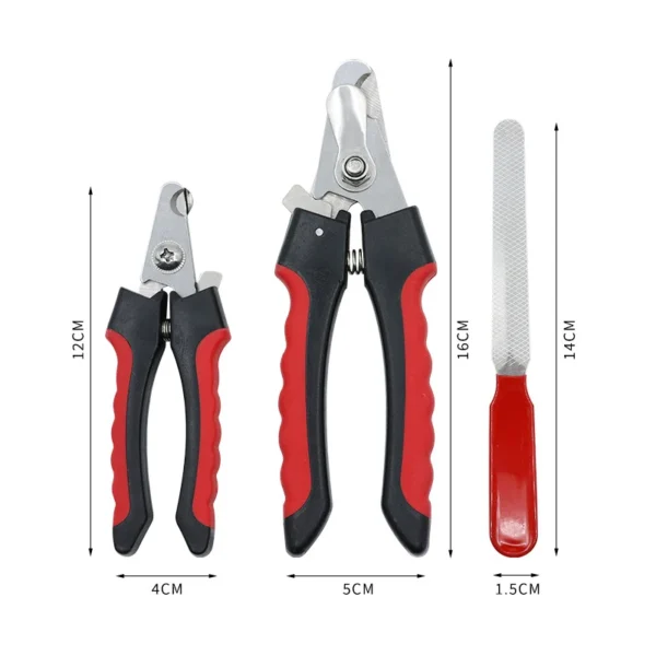 Pet straight handle stainless steel nail scissors dog and cat pet nail clipper cleaning tool pet nail clipper set - Image 6
