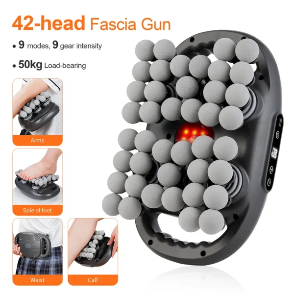 42-Heads Fascia Gun High-Frequency Vibration Body Massage Gun Back and Waist Massager Neck Shoulder Massager Muscle masajeador - Image 7