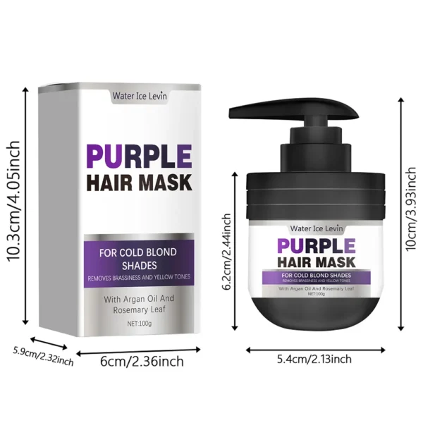 Purple Keratin Hair Mask Repairing For Hair Damaged Maltreated Moisturizing Nourishing Repairing Hair Mask Hair Care Conditioner - Image 4
