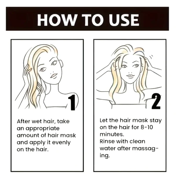 Argan Oil & Aloe Vera Hair Mask Collagen Keratin Treatment Hairs Conditioner Hair Essential Oil Nourishing for Dry Damaged - Image 6