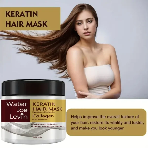 Keratin Collagen Hair Mask Dual Oil Control Moisturizer Conditioner Soft Smooth Frizz Damaged Repair Revitalize Hair Care - Image 4