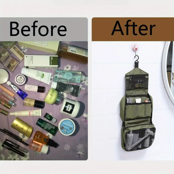 Hanging Men's Toiletry Bag Large Waterproof Cosmetic Bags Travel Organizer Lady Toiletries Makeup Toilet Foldable Bathroom Kit - Image 2