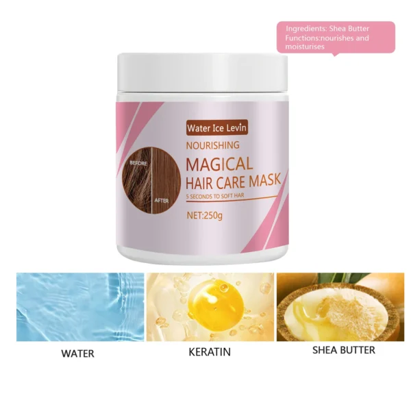 250g Miracle Keratin Hair Mask 5 Seconds Repair Damaged Frizz Hair Mask Damage Hair Mask Care Shine Hair Care - Image 5