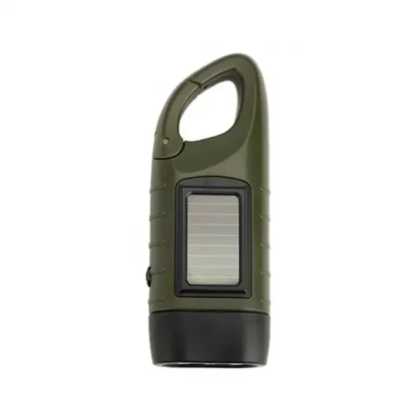 Portable LED Flashlight Tent Light Hand Crank Dynamo Solar Power Torch for Outdoor Camping Hiking Long-range Emergency Lantern - Image 5