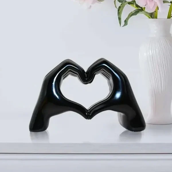 Resin Love Gesture Sculpture Desktop Decoration Sculpture Doll Nordic Light Luxury Crafts Office Home Decoration - Image 5