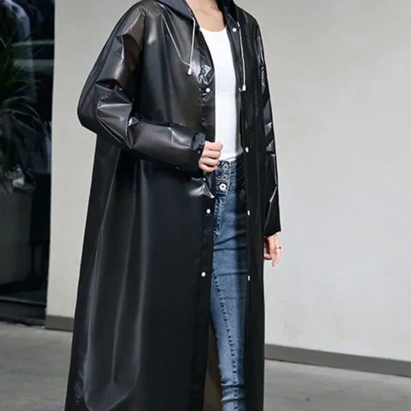 1pc - Outdoor lightweight one-piece long raincoat with thickened multi-functional windbreaker raincoat - Image 2