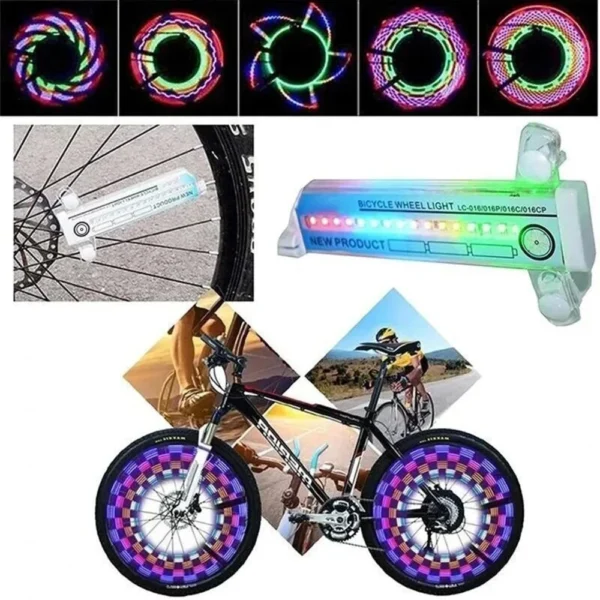 Bike Wheel Light Bicycle Spoke Light Safety Tire Light 30 Different Patterns Change Without Battery Waterproof Bike Accessories - Image 5