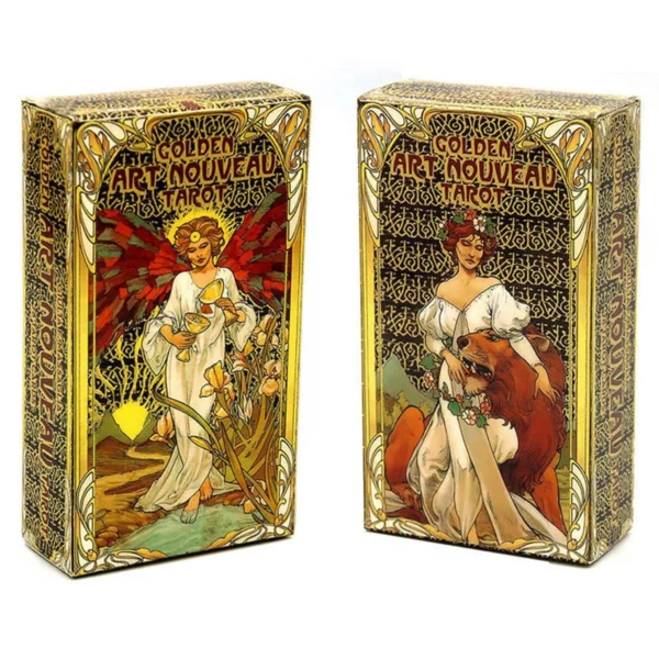 78pcs/Set-golden Art Nouveau Tarot tarot card board game, Golden Art Unzipping card game - Image 3