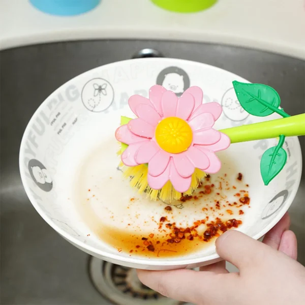 1 set - Kitchen brush, oil free, long handle pot brush, pot wash, bowl brush, creative cleaner - Image 3