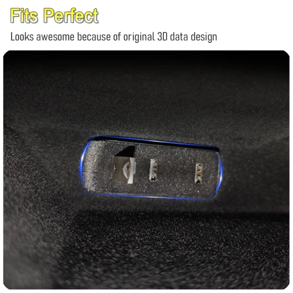 Glove Box Docking Station for Tesla Model 3 Y 3+ Y Juniper USB Hub Ports Car 4-in-1 USB Extender Charger Upgrade Data Transfer - Image 6