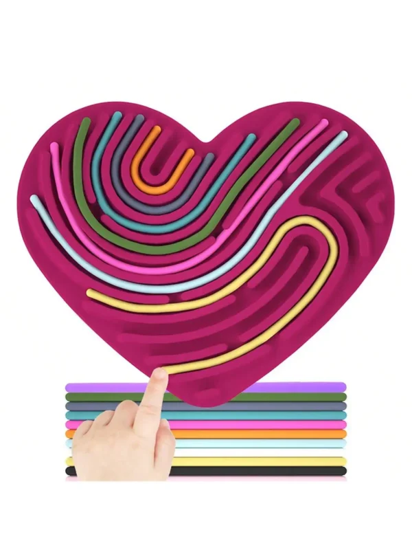 1Set Sensory Activity Board, Duble Sided Design Busy Board for Fine Motor Skill, Silicone Fidget Toy Adults for Travel - Image 1