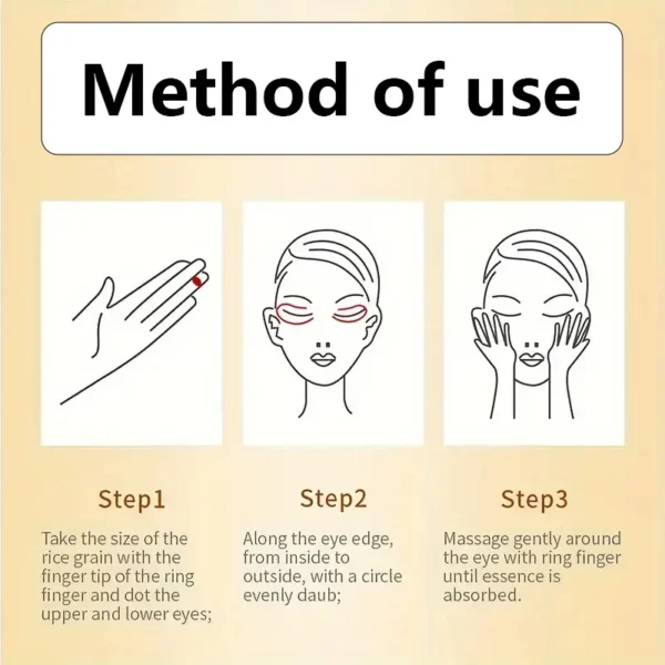 Turmeric vitamin C Eye Cream Lightening Dark Circles Firming Skin Instant Eye Repair Serum for women Women Eyes Care 20g - Image 6