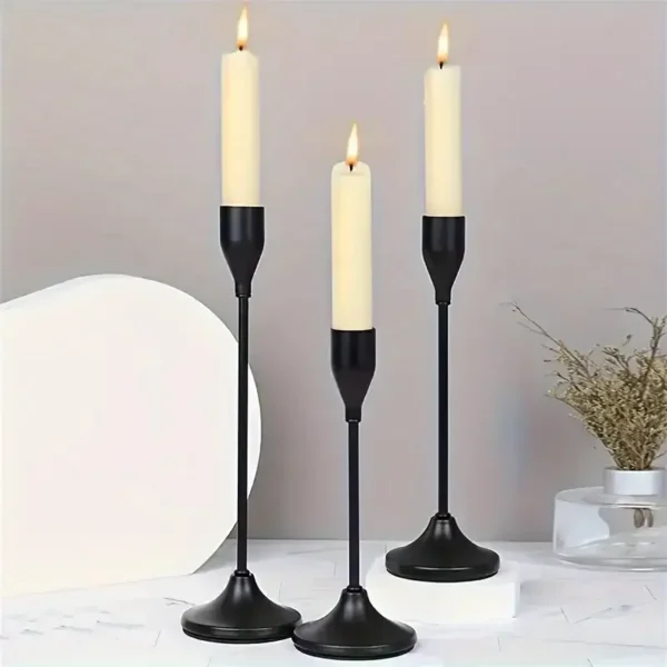 3Pcs/Set Minimalist Retro Style Metal Candle Holders Candlestick Fashion Wedding Table Candle Stand Exquisite Candlestick Tabl - Image 6