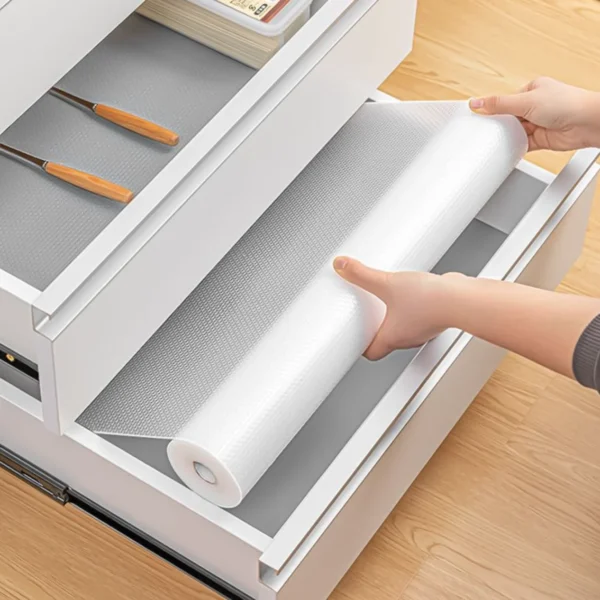 30/60cm 1.5/5M Drawer Mat Shelf Cover Liners Non Slip Waterproof Closet Placemat Table Pad Cabinet Oil-proof Liners Non-Adhesive - Image 7