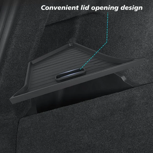 Trunk Organizer for Tesla New Model Y Juniper Launch Refresh 2025 Rear Trunk Storage Bins Side Box Organiser TPE Accessories - Image 4