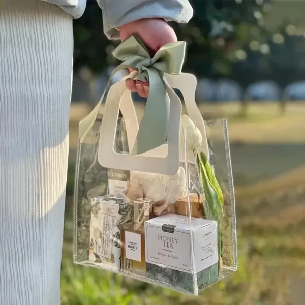 5/15/20pc PVC Gift Bags Packing Bag with Handle Wedding Accessories Festival Souvenir Party Present Candy Jewelry Packaging Home - Image 2