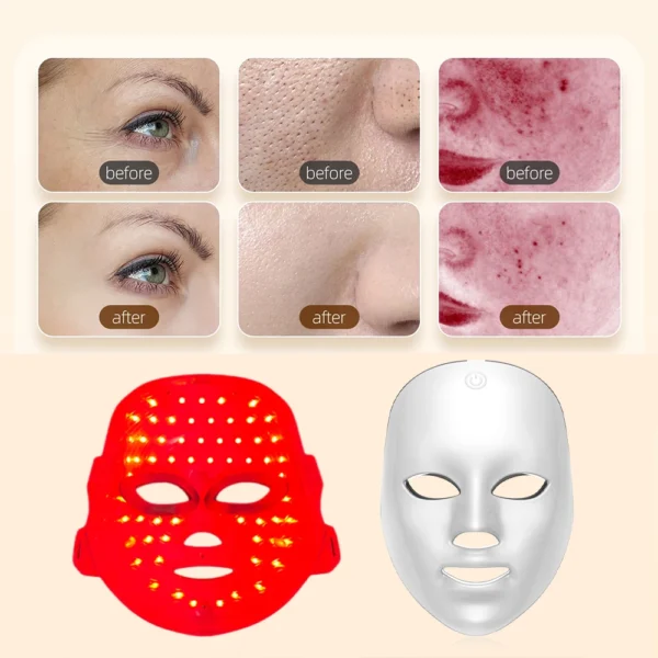 7 Colors Photon Facial LED Mask Red Light Anti-Wrinkle Rejuvenation Skin Care LED Face Mask Beauty SPA Ance Repair Skin Brighten - Image 6