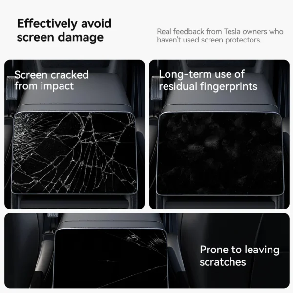 YZ For Tesla Model Y Juniper 2025 Model 3 Highland Rear Row Center Control Screen HD Film Protection Screen Protecto Accessories - Image 3