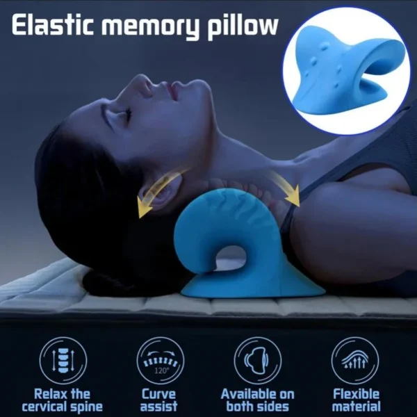 Neck Shoulder Stretcher Relaxer Cervical Chiropractic Traction Device Pillow For Side Back Stomach Sleeper Remedial Pillows - Image 4