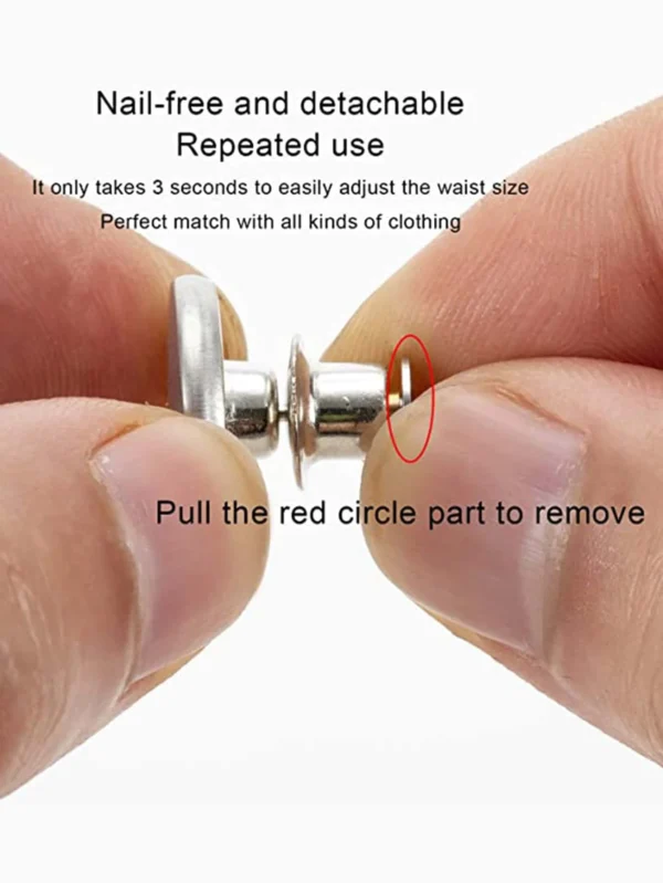 6PCS-Jeans Waist Buttons Nail Free Adjustable Waist Extenders Buttons Detachable Clothing Pants Waist Buckle - Image 4