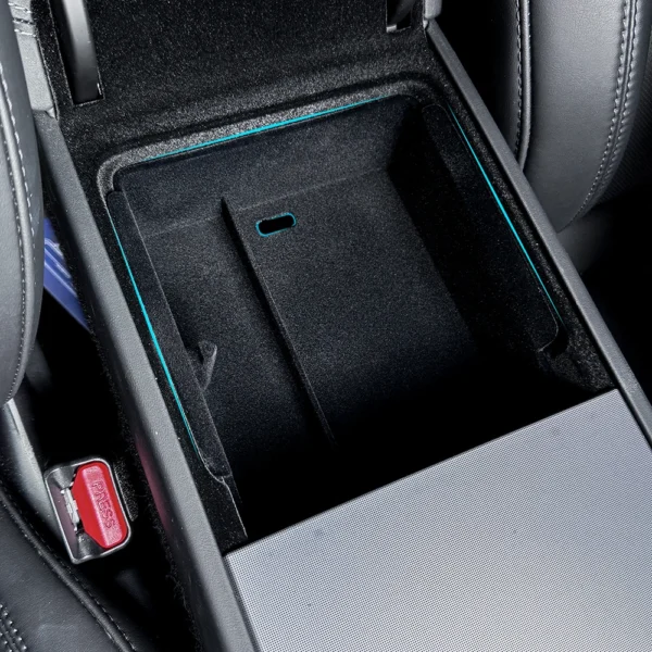 for Tesla Model Y Juniper 2025 Launch Model 3 Highland 2024 Console Armrest Storage box Organizer Flocking ABS with silicone pad - Image 2