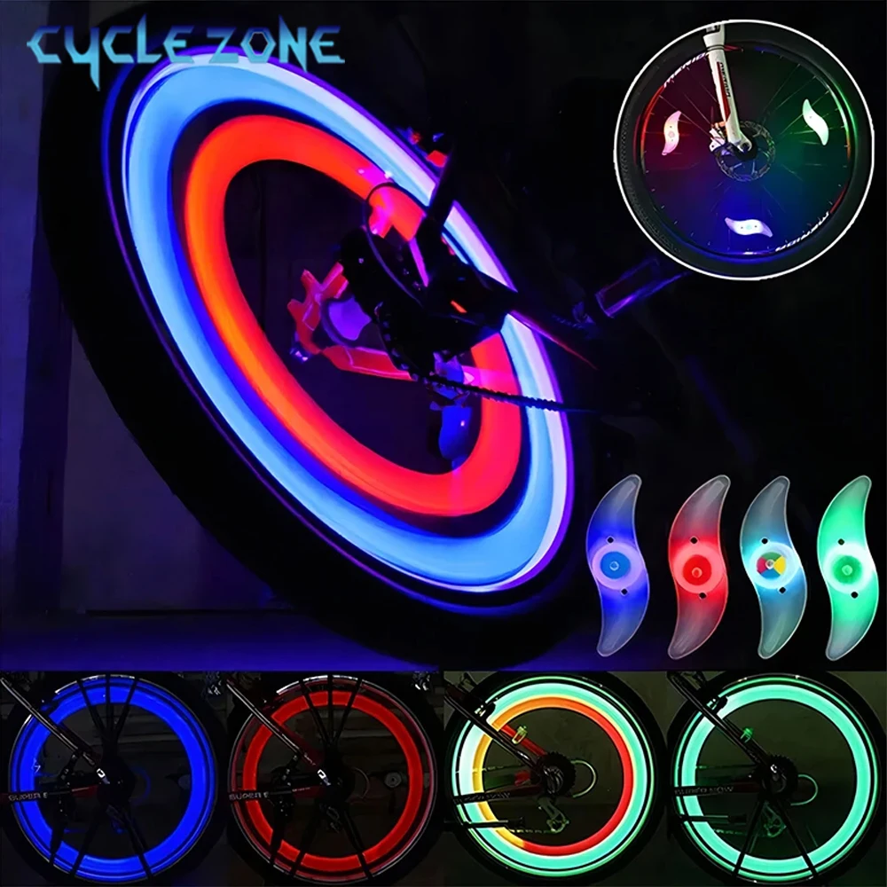kf-S15fa2cd778c34506b04c157d3ee8ae7ff Bike Wheel Spoke Light Tire Lights 3 Mode LED Tyre Tire Flash Lamp Bike Safety Warning Easy to Install MTB Bicycle Accessories - Image 1