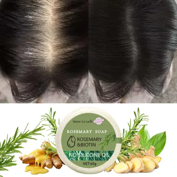 Rosemary Shampoo Hair Growth Soap Moisturizing Oil Control Non Irritating Increase Gloss Nourishing Hair Strengthening Shampoo - Image 3
