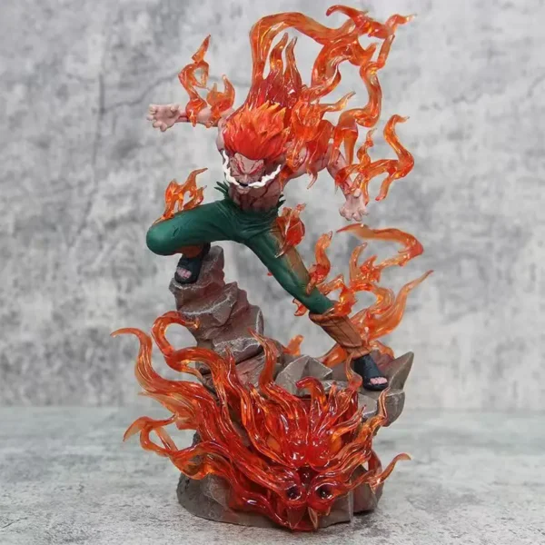 26cm Naruto Might Guy Figure Ten Years of Shinobi Anime Action Figure With Light Immortal Sitting Pvc Model Collection Toy Gift - Image 2