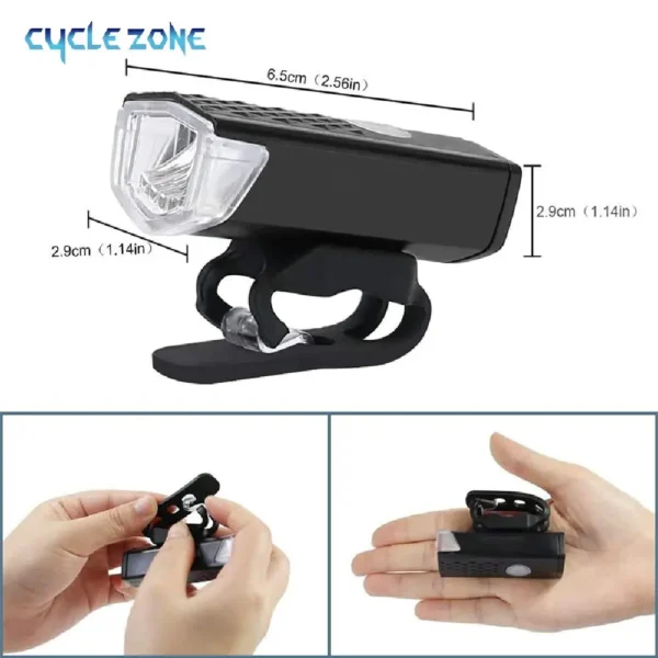 Bike Front Lights USB Rechargeable LED Bicycle Lamp for Night Riding MTB Headlight Flashlight Safety Cycling Accessories 3 Modes - Image 4