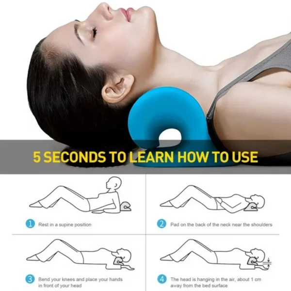 Cervical Neck Shoulder Stretcher Massage Pillow Traction Device Muscle Relaxation Relieve Pain Cervical Spine Correction - Image 3