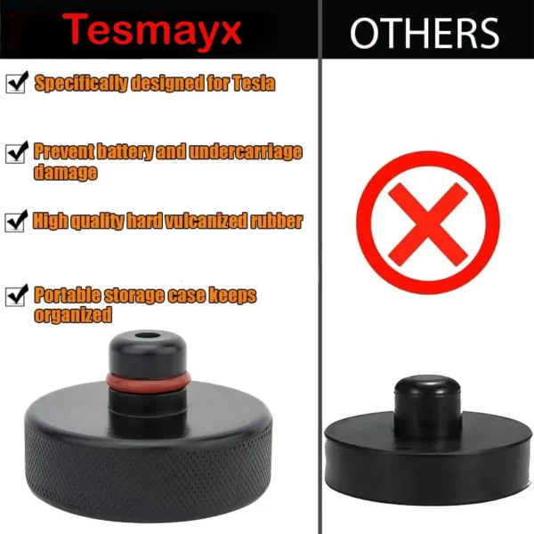 4pcs Lifting Jack Pads for Tesla Model 3 Y S X Highland 2025 2024 2023 Accessories Rubber Pucks Chassis Lift Stands Adapter Case - Image 4
