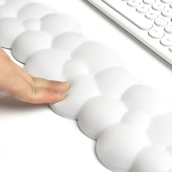 Cloud Shape Wrist Rest Pad Soft PU Bottom Material Memory Foam Anti-Slip Rubber Base Office Keyboard Mouse Support Wrist Pad - Image 4